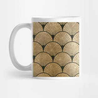 Art Deco elegance - golden fan Mug